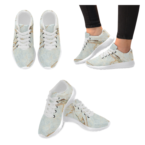 Marble Gold Pattern Women's Running Shoes/Large Size (Model 020)