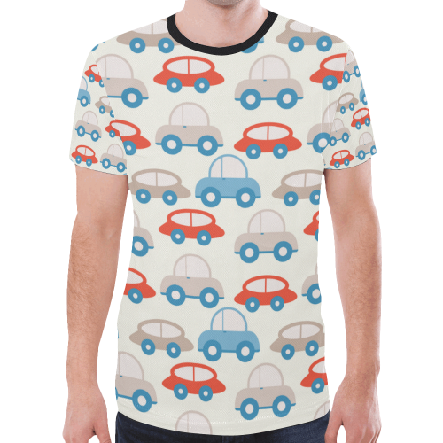 retro cars pattern New All Over Print T-shirt for Men/Large Size (Model T45)