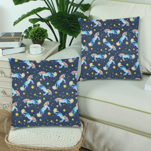 67815-OBSQBA-135 Custom Zippered Pillow Cases 18"x 18" (Twin Sides) (Set of 2)