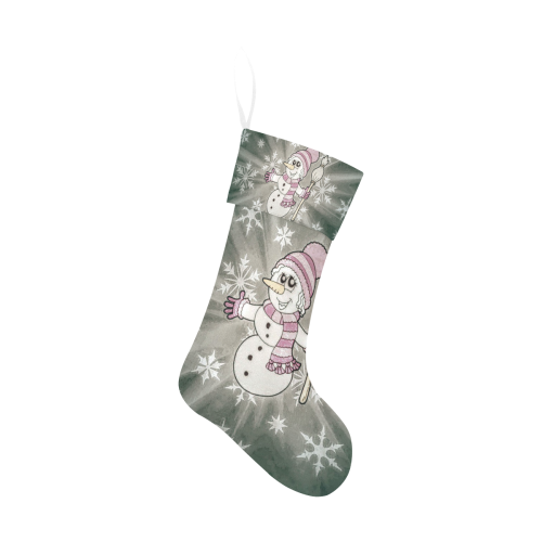 Cute Snow Lady by JamColors Christmas Stocking