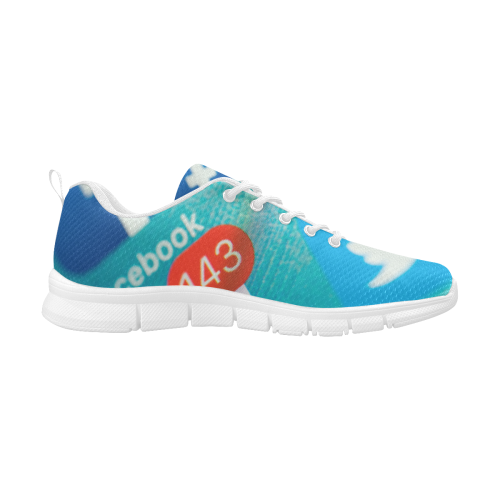 social media Men's Breathable Running Shoes (Model 055)