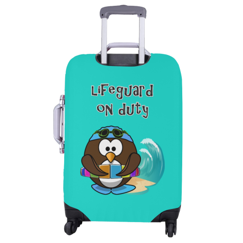 owl lifeguard on duty Luggage Cover/Large 26"-28"