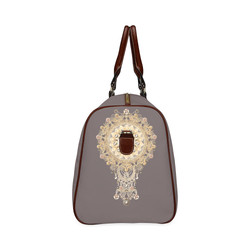 jewels-brown Waterproof Travel Bag/Small (Model 1639)