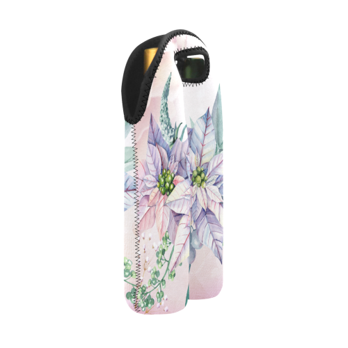 Wonderful flowers, watercolor 2-Bottle Neoprene Wine Bag