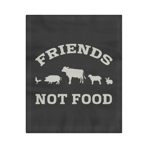 Friends Not Food (Go Vegan) Duvet Cover 86"x70" ( All-over-print)