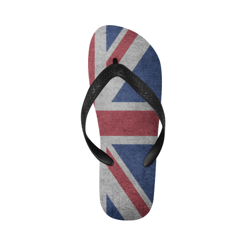 United Kingdom Union Jack Flag - Grunge 1 Flip Flops for Men/Women (Model 040)