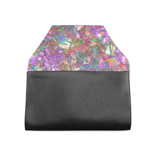 Floral Abstract Stained Glass G175 Clutch Bag (Model 1630)