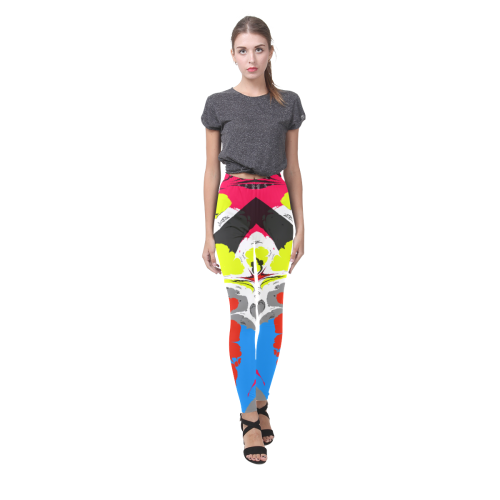 Colorful distorted shapes2 Cassandra Women's Leggings (Model L01)