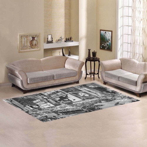 Times Square II Special Edition II (B&W) Area Rug 7'x3'3''