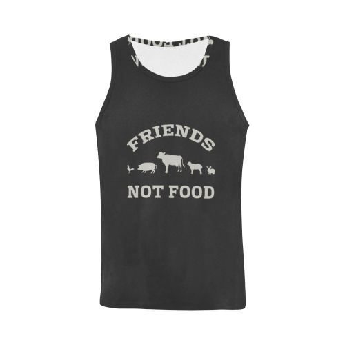 Friends Not Food (Go Vegan) All Over Print Tank Top for Men (Model T43)
