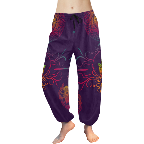 Hamsa Colorful Mandala Women's All Over Print Harem Pants (Model L18)