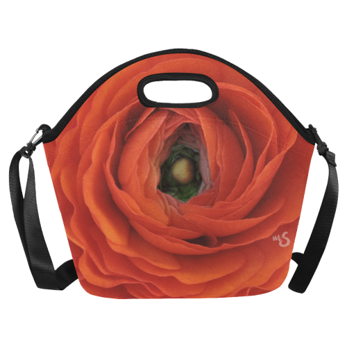 Spring Flower Ruffles Neoprene Lunch Bag/Large (Model 1669)