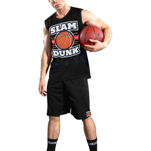 Basketball Slam Dunk Badges Poster All Over Print Basketball Uniform
