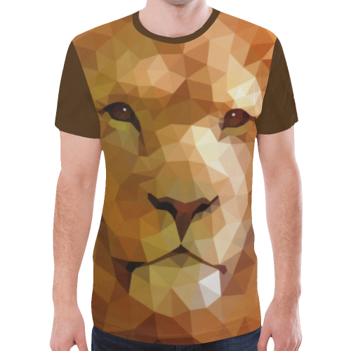 Polymetric Lion New All Over Print T-shirt for Men (Model T45)