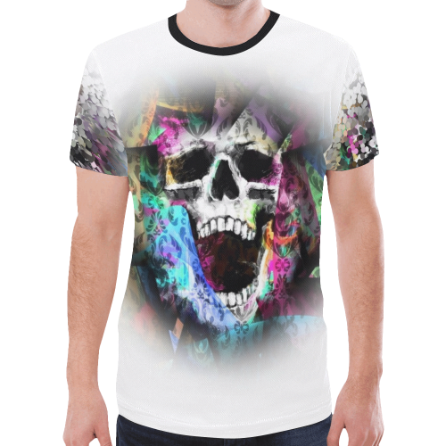 Scream Skull by Nico Bielow New All Over Print T-shirt for Men (Model T45)