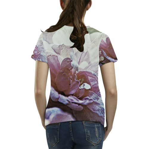 Impression Floral 10193 by JamColors All Over Print T-Shirt for Women (USA Size) (Model T40)