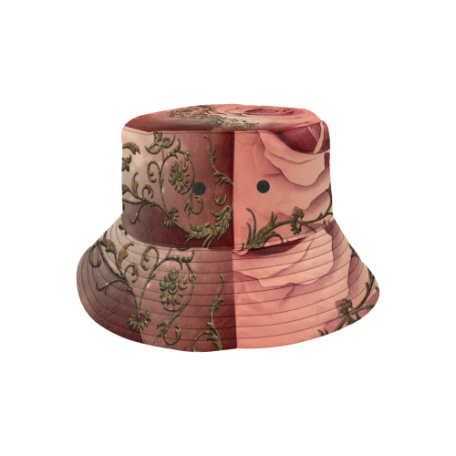 Wonderful roses with floral elements All Over Print Bucket Hat