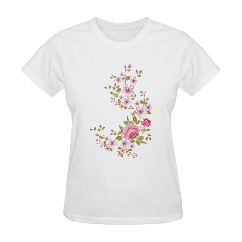 Pure Nature - Summer Of Pink Roses 1 Women's T-Shirt in USA Size (Two Sides Printing)