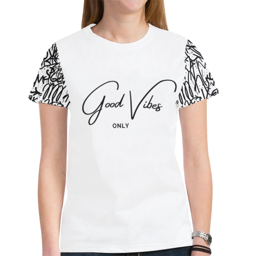 T shirt Graffiti 1 GV New All Over Print T-shirt for Women (Model T45)