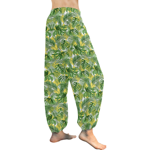 Palm Leaves Women's All Over Print Harem Pants (Model L18)