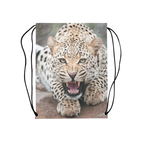 wildlife-cats-terrestrial-animal-mammal-vertebrate Medium Drawstring Bag Model 1604 (Twin Sides) 13.8"(W) * 18.1"(H)
