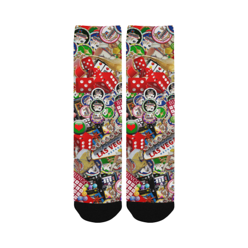 Gamblers Delight - Las Vegas Icons Custom Socks for Women