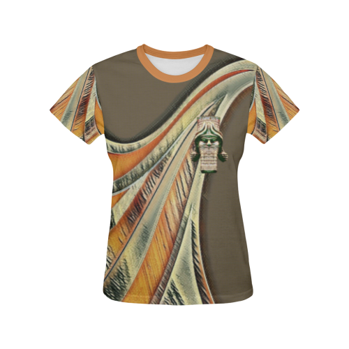 Lamassu Power All Over Print T-shirt for Women/Large Size (USA Size) (Model T40)