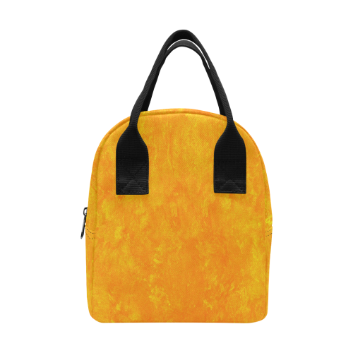 Sunshine Orange Zipper Lunch Bag (Model 1689)