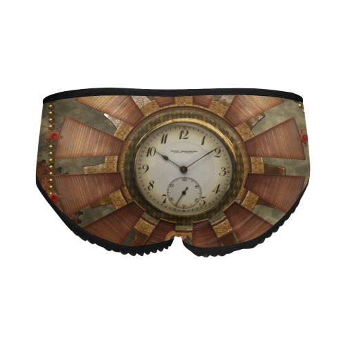 Steampunk, wonderful clocks in noble design Women's All Over Print Classic Briefs (Model L13)