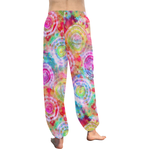 Rainbow Tie Dye Cosmos Women's All Over Print Harem Pants (Model L18)