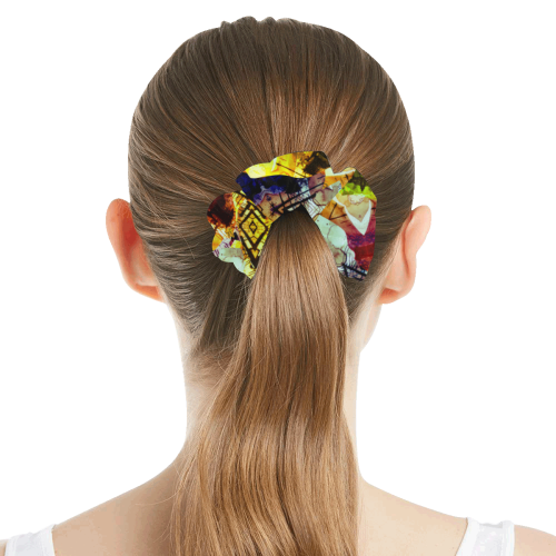 Graffiti Style - Markings on Watercolors All Over Print Hair Scrunchie