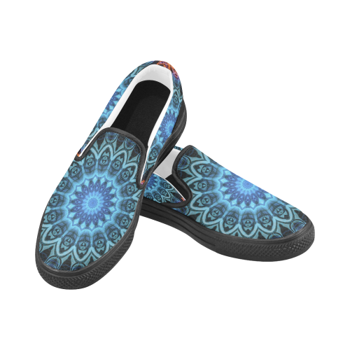 MANDALA SKY ON FIRE Slip-on Canvas Shoes for Men/Large Size (Model 019)