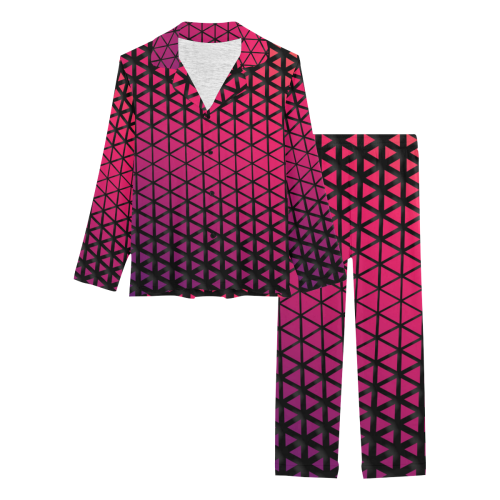 triangle patterns #pattern Women's Long Pajama Set