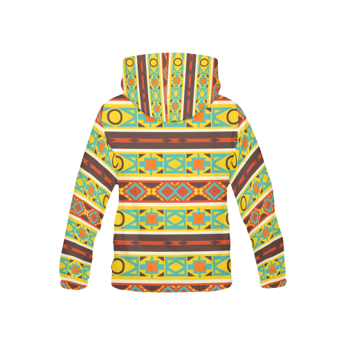 Ovals rhombus and squares All Over Print Hoodie for Kid (USA Size) (Model H13)