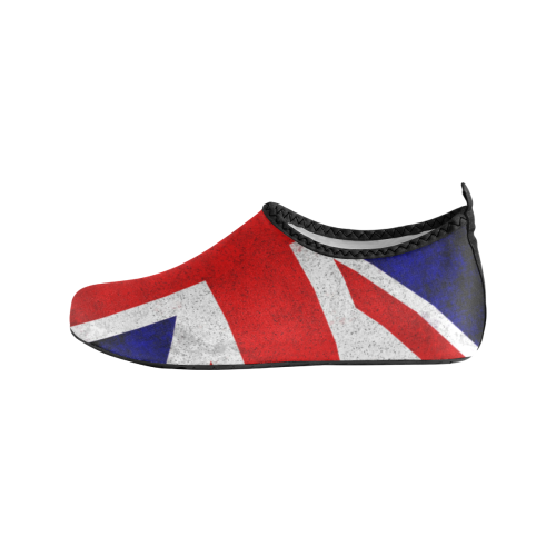 United Kingdom Union Jack Flag - Grunge 2 Women's Slip-On Water Shoes (Model 056)