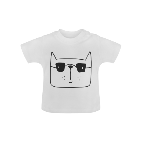 Monochrome Cool Cat Baby Classic T-Shirt (Model T30)