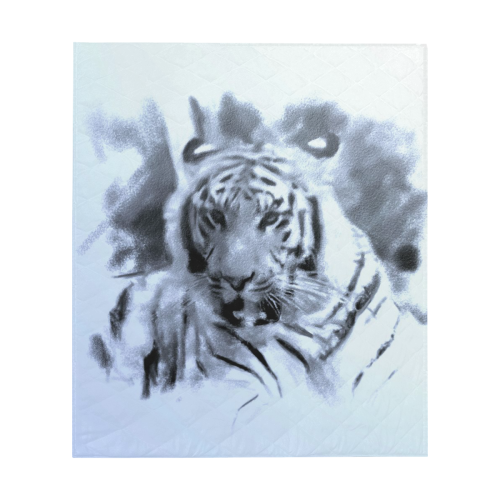 Animals and Art - Tiger by JamColors Quilt 60"x70"