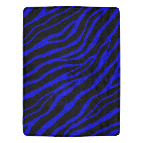 Ripped SpaceTime Stripes - Blue Ultra-Soft Micro Fleece Blanket 60"x80"
