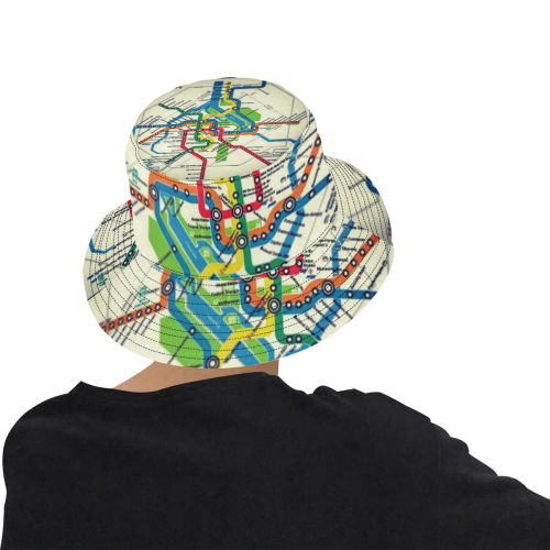 Higher Tings "Metro" Bucket All Over Print Bucket Hat for Men