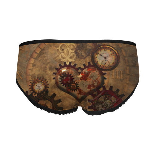 Steampunk, noble design clocks and gears Women's All Over Print Classic Briefs (Model L13)