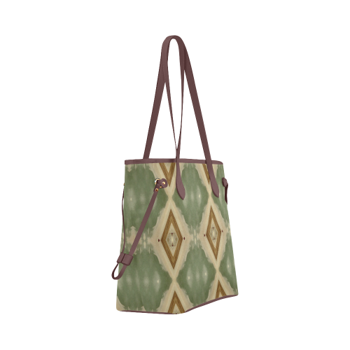 Geometric Camo Clover Canvas Tote Bag (Model 1661)