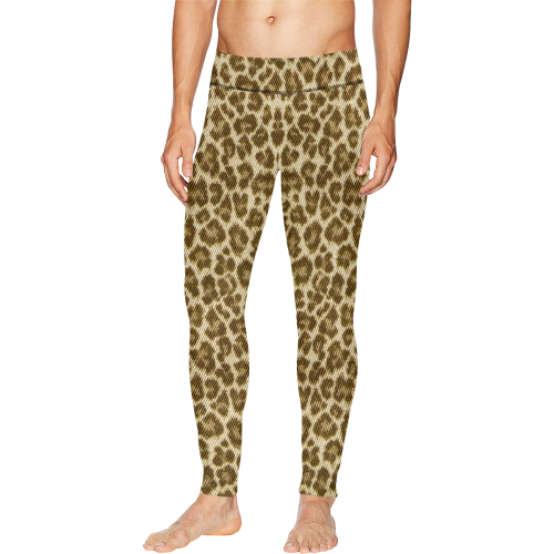 Halloween Leopard Fabric Pattern Men's All Over Print Leggings (Model L38)