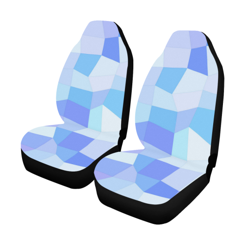 Bright Blues Mosaic Car Seat Covers (Set of 2)