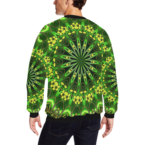 MANDALA GARDEN OF EDEN All Over Print Crewneck Sweatshirt for Men/Large (Model H18)