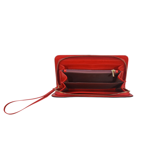 red-abstract- Women's Clutch Wallet (Model 1637)