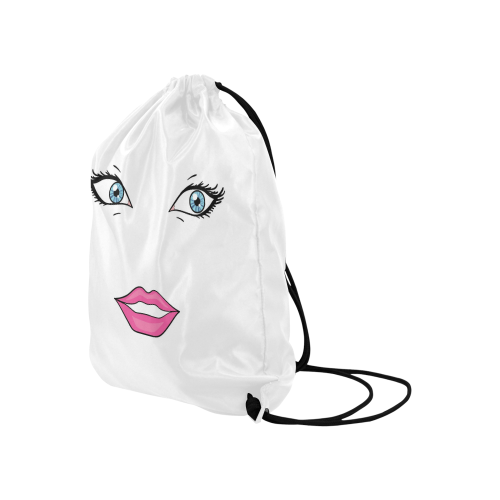 Eyes & Lips Large Drawstring Bag Model 1604 (Twin Sides)  16.5"(W) * 19.3"(H)