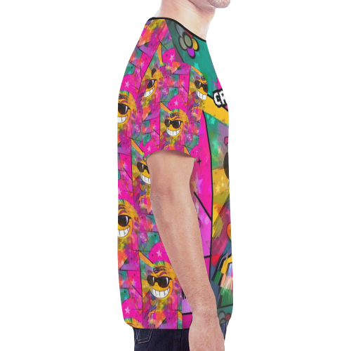 Crazy Popart by Nico Bielow New All Over Print T-shirt for Men (Model T45)