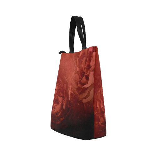 Wonderful red flowers Nylon Lunch Tote Bag (Model 1670)