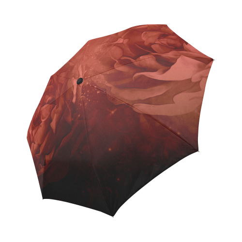 Wonderful red flowers Auto-Foldable Umbrella (Model U04)