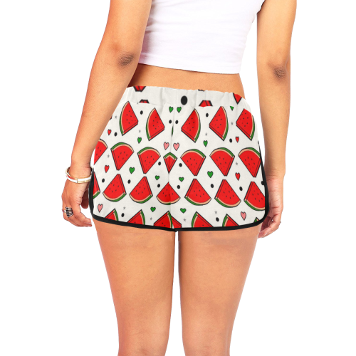 Melon Popart by Nico Bielow Women's All Over Print Relaxed Shorts (Model L19)